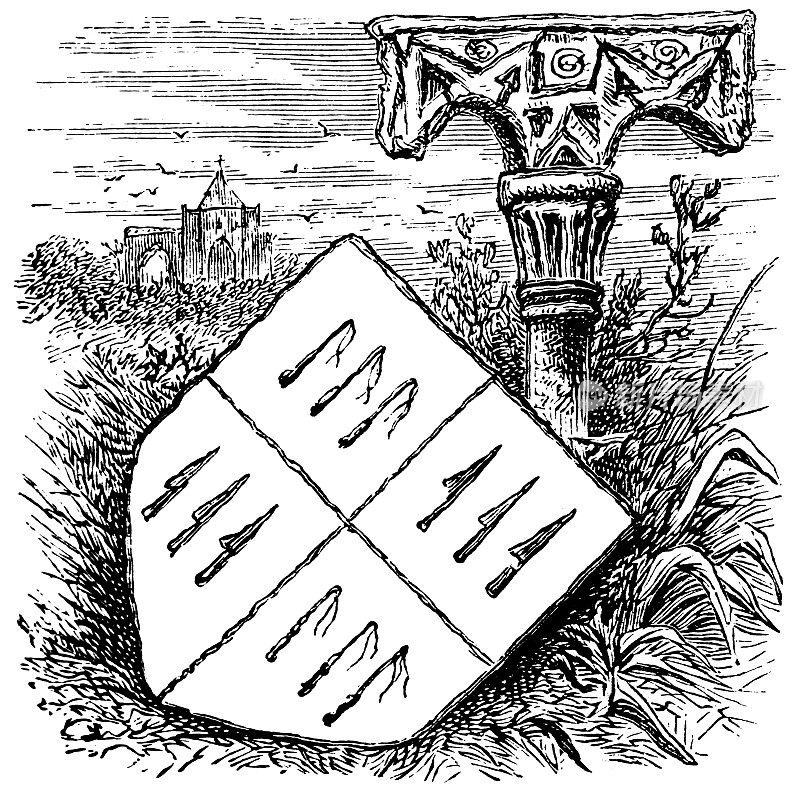 克罗伊兰德的盾徽- 19世纪